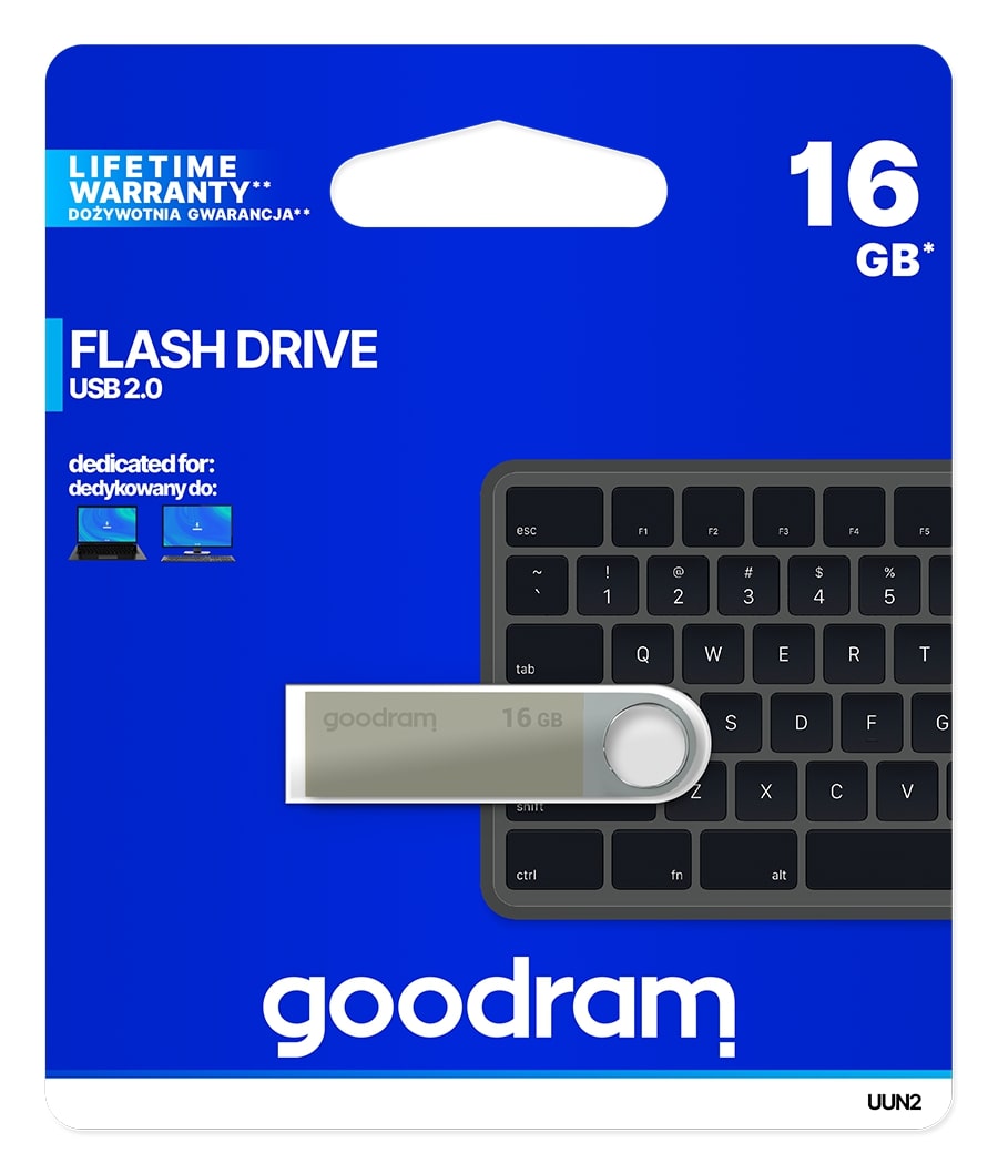 Флеш-накопичувач USB2.0 16GB Goodram UUN2 (Unity) Silver (UUN2-0160S0R11)