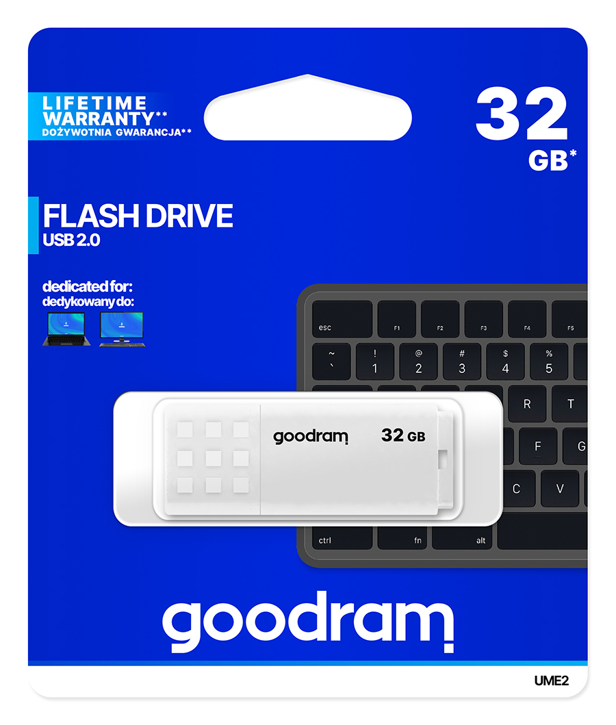 Флеш-накопичувач USB2.0 32GB Goodram UME2 White (UME2-0320W0R11)