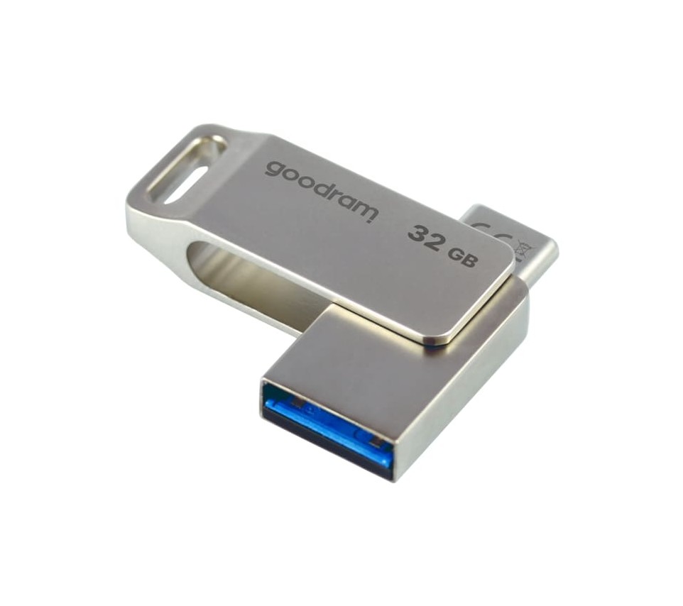 Флеш-накопичувач USB3.2 32GB OTG Type-C Goodram ODA3 Silver (ODA3-0320S0R11)