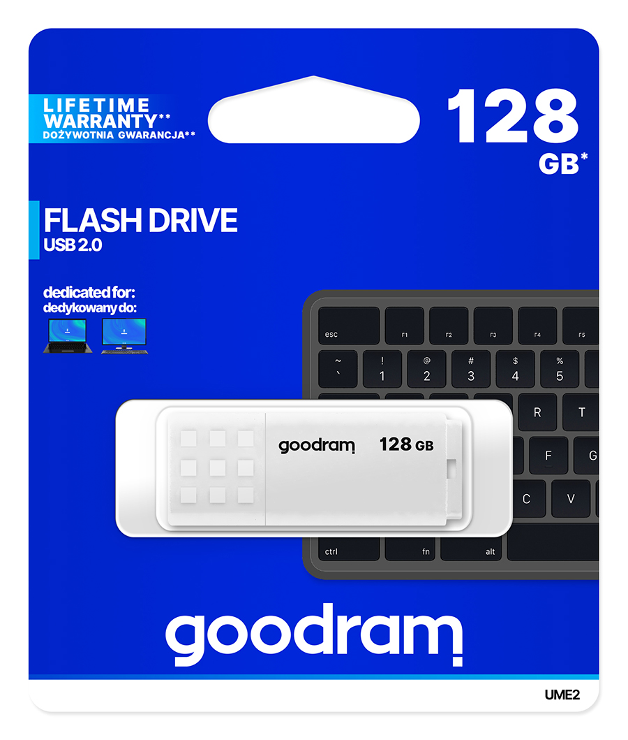 Флеш-накопичувач USB2.0 128GB Goodram UME2 White (UME2-1280W0R11)