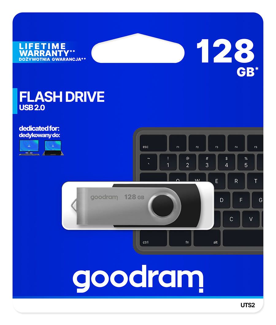 Флеш-накопичувач USB2.0 128GB Goodram UTS2 (Twister) Black (UTS2-1280K0R11)