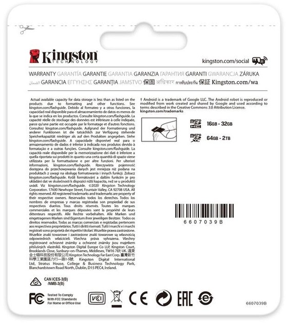 Карта пам`яті MicroSDXC 1TB UHS-I/U3 Class 10 Kingston Canvas Go! Plus R170/W90MB/s (SDCG3/1TBSP)