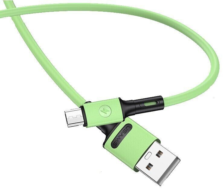 Кабель Usams US-SJ435 USB - Micro USB, 1 м, Green (SJ435USB02)