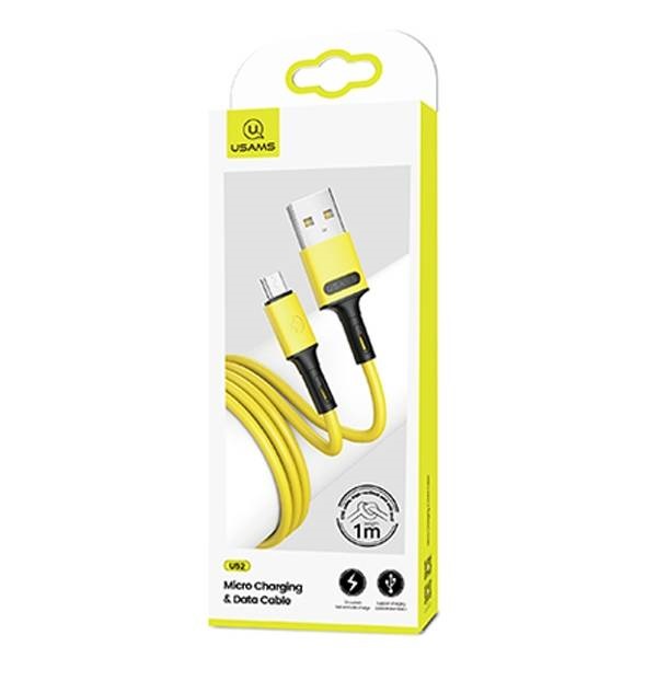 Кабель Usams US-SJ435 USB - Micro USB, 1 м, Yellow (SJ435USB03)