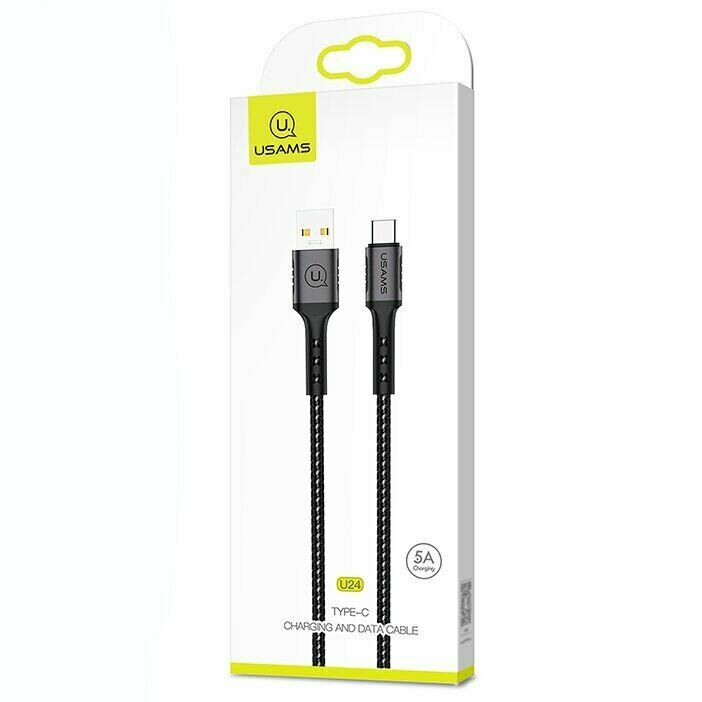 Кабель Usams US-SJ289 USB - USB Type-C, 1.2 м, Black (SJ289USB01)