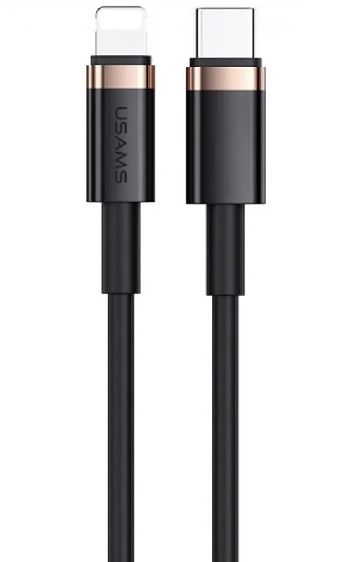 Кабель Usams US-SJ484 USB Type-C - Lightning, 1.2 м, Black (SJ484USB01)