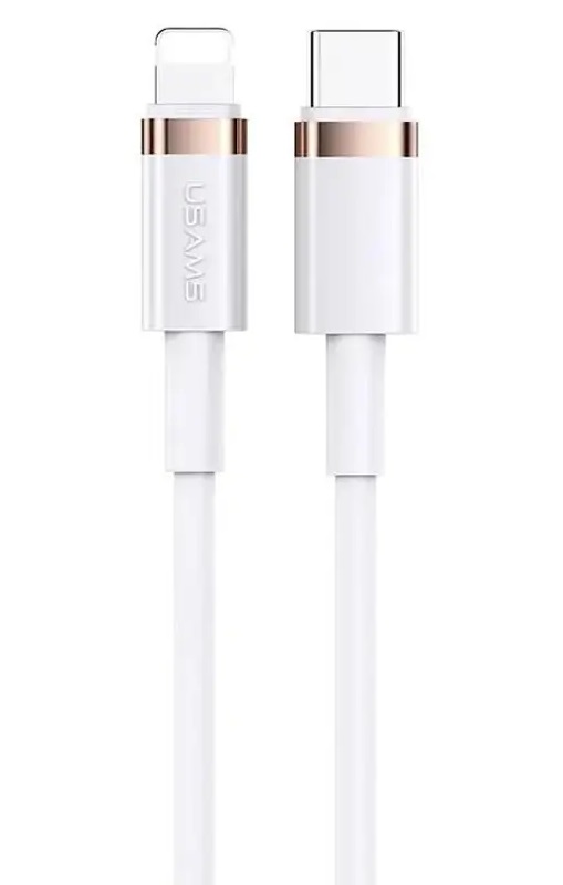 Кабель Usams US-SJ484 USB Type-C - Lightning, 1.2 м, White (SJ484USB02)