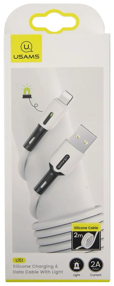 Кабель Usams US-SJ456 USB - Lightning, 2 м, White (SJ456USB01)