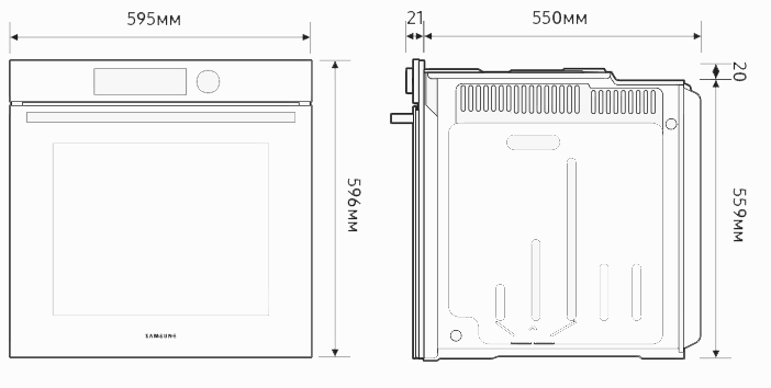 Духова шафа Samsung NV7B4445UAS/WT