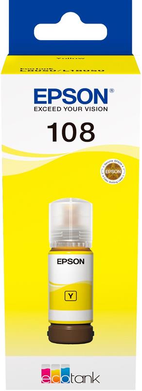 Чорнила Epson (108) EcoTank L8050/L18050 Yellow (C13T09C44A) 70 мл