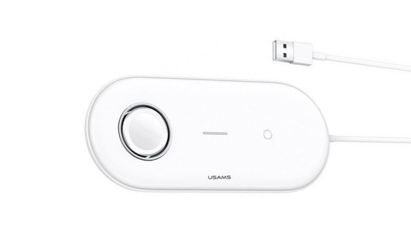 Бездротовий зарядний пристрій Usams US-CD119 2in1 Wireless Charger 10W White (CD119WH01)