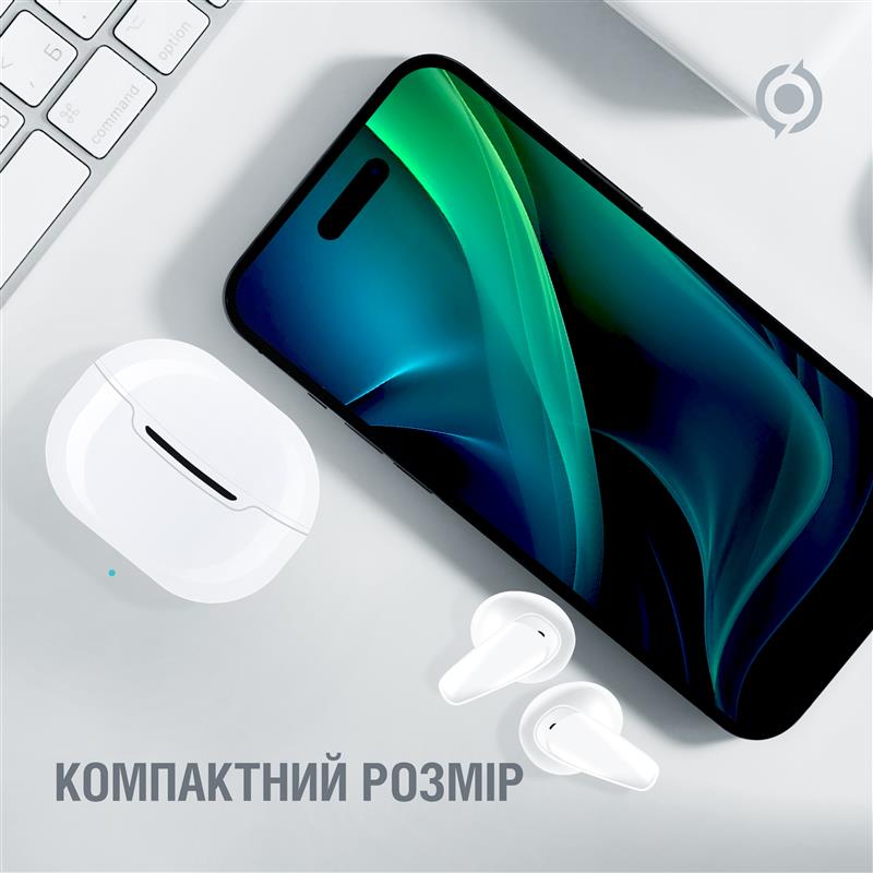 Bluetooth-гарнiтура Piko TWS-MiniJoy White (1283126583421)