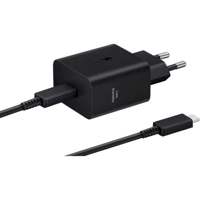 Мережевий зарядний пристрій Samsung EP-T4511XBEGEU Black, 45W + кабель USB Type-C