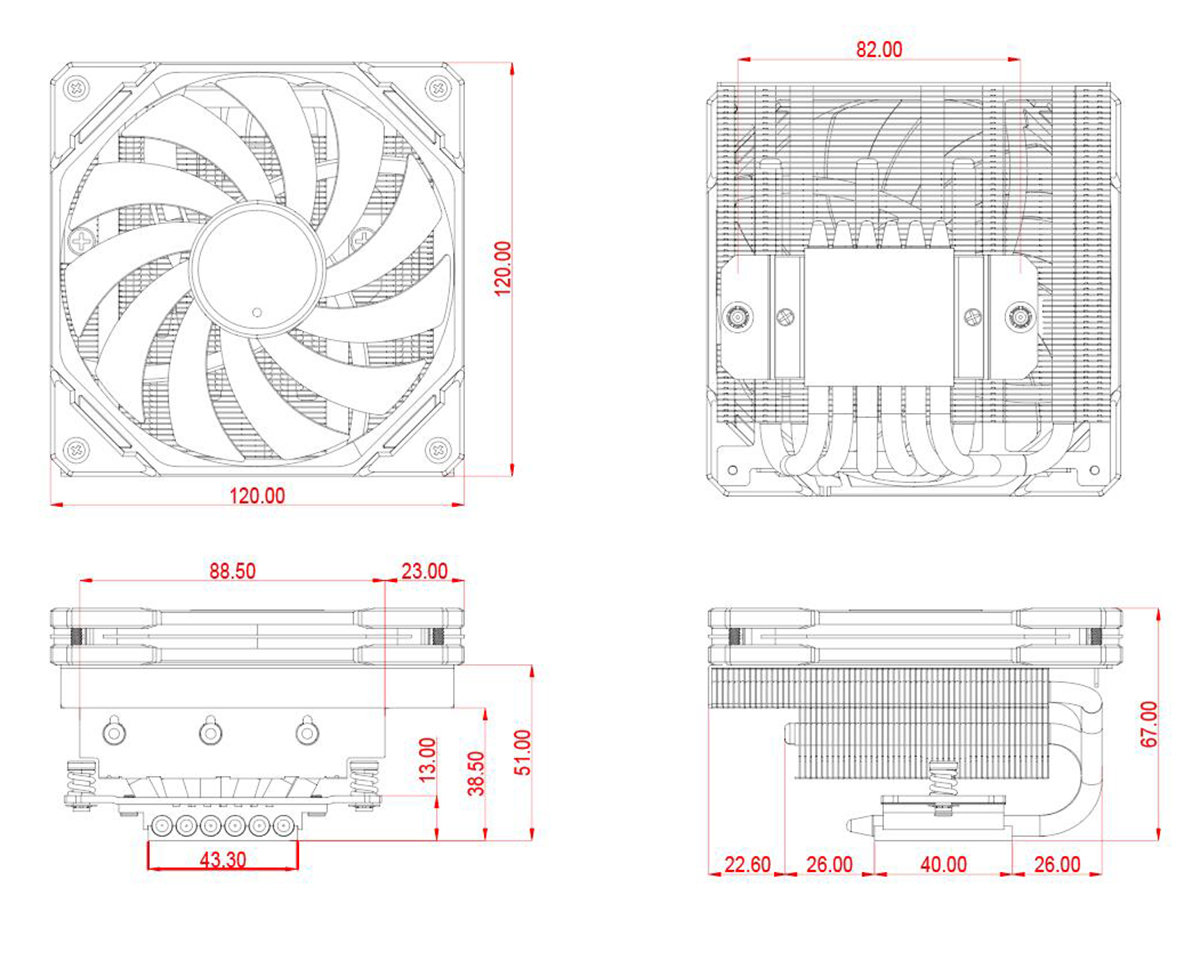 Кулер процесорний ID-Cooling IS-67-XT White