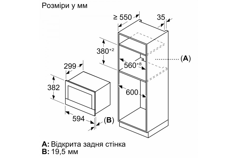 Вбудована мікрохвильова піч Bosch BFR7221B1