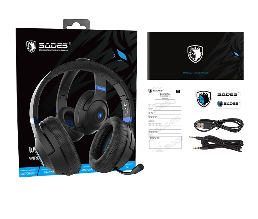 Bluetooth-гарнітура Sades SA-205 Whisper Black/Blue (sa205bkb)