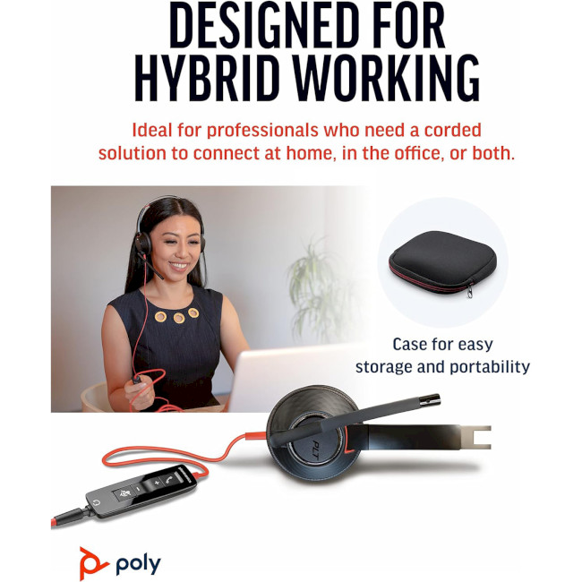 Гарнитура Poly BlackWire 5220 Black (80R97AA) Гарнитура Poly BlackWire 5220 Black (80R97AA)