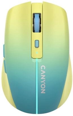 Миша бездротова Canyon MW-44 LED Rechargeable Wireless/Bluetooth Yellow Blue (CNS-CMSW44UA)