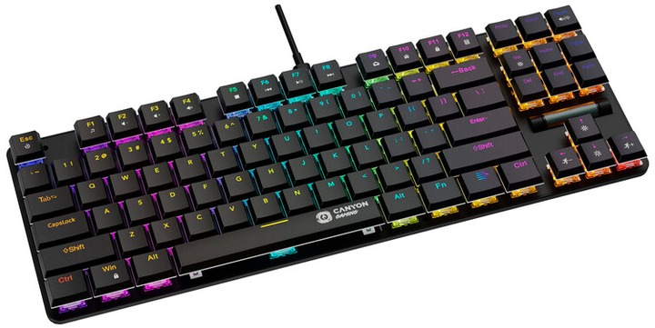 Клавіатура Canyon Cometstrike GK-50 RGB TKL ENG/UKR USB Black (CND-SKB50-US)