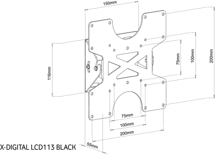 Кронштейн X-Digital LCD113 Black (VESA200х200)