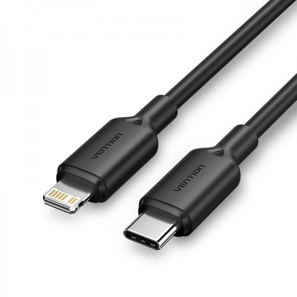 Кабель Vention USB Type-C - Lightning (M/M), 1 м, Black (LAKBF)