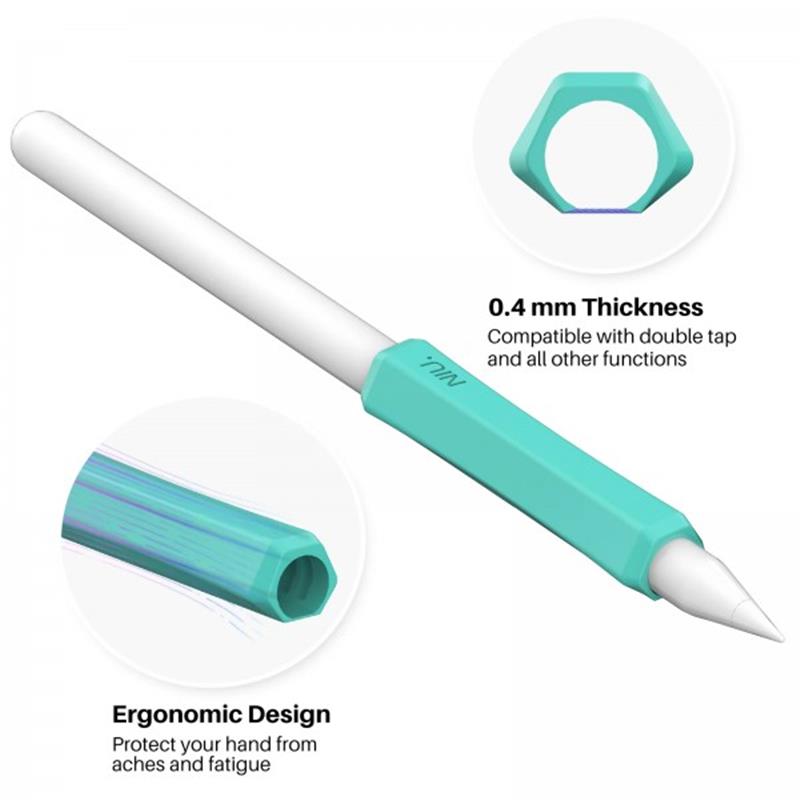 Чохол Goojodoq Capture для стилуса Apple Pencil 3 2 1 Gen 3шт White/Grey/Green (1005004066236161WGG)