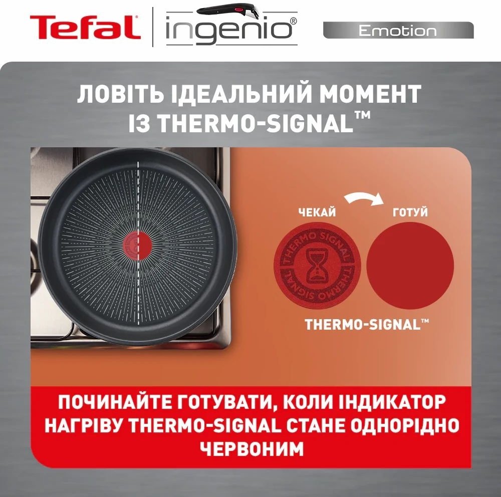 Набір посуду Tefal Ingenio Emotion 13 предметів (L897SD74)