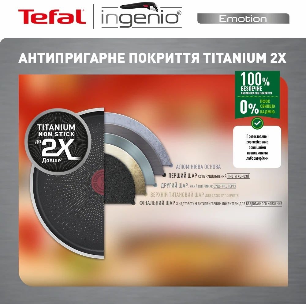 Набір посуду Tefal Ingenio Emotion 13 предметів (L897SD74)