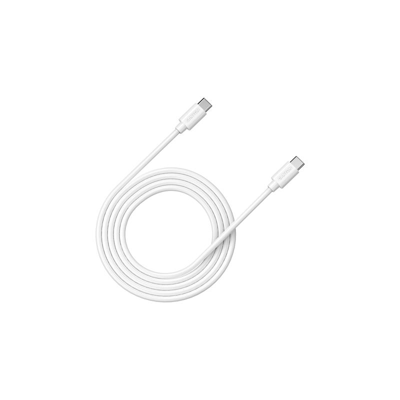 Кабель Canyon C-12 USB Type-C - USB Type-C 2м, White (CNS-USBC12W)