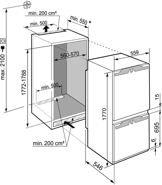 Встраиваемый холодильник Liebherr ICBNdi 5173 Peak Встраиваемый холодильник Liebherr ICBNdi 5173 Peak