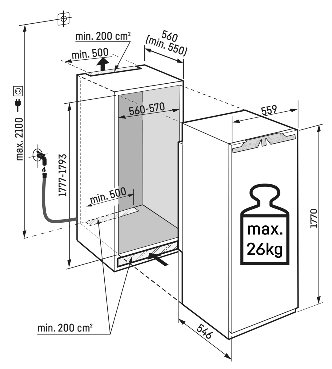 Встраиваемый холодильник Liebherr IRBAc 5190 Peak Встраиваемый холодильник Liebherr IRBAc 5190 Peak