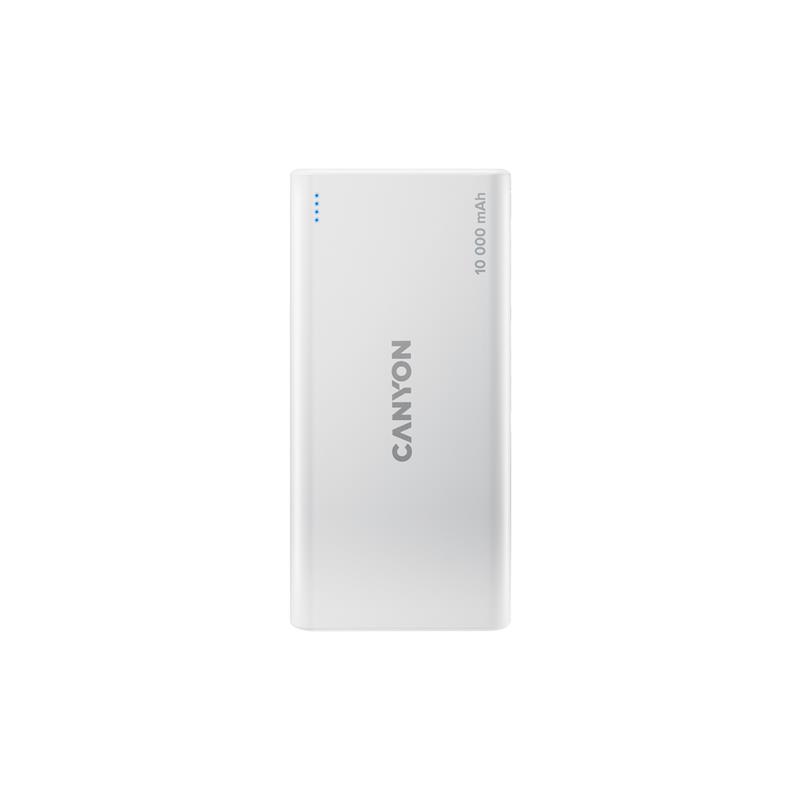 Універсальна мобільна батарея Canyon PB-108 10000mAh White (CNE-CPB1008W)