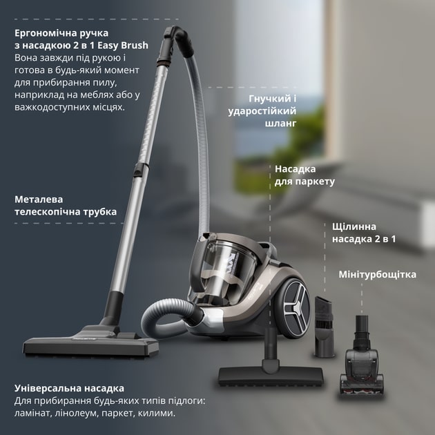 Пилосос Rowenta Compact Power XXL Animal Kit RO4B50EA