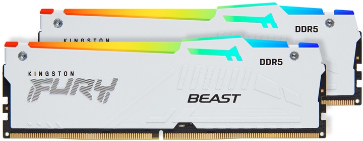 Модуль пам`ятi DDR5 2х16GB/6000 Kingston Fury Beast White RGB (KF560C36BWEAK2-32)