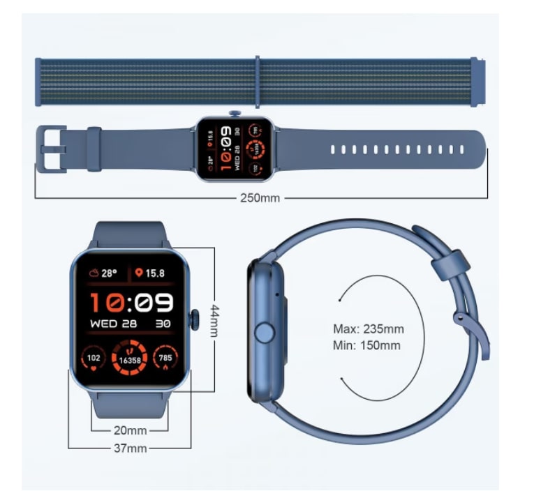 Cмарт-годинник Blackview R50 Blue (6931548317548)