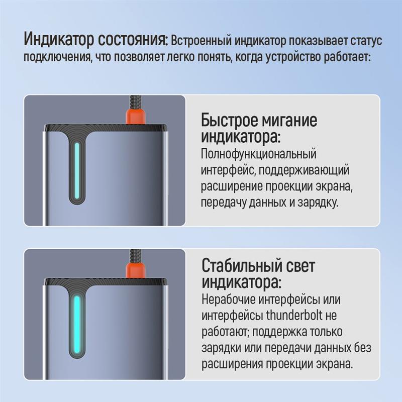 Док-станція СolorWay USB-C 6-в-1 Type C PD 100W/USB3.0х3/HDMI 4К/RJ45 (CW-HUB02)