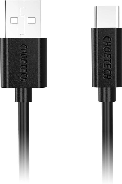 Кабель Choetech USB - USB Type-C (M/M), 3 м, Black (AC0004)