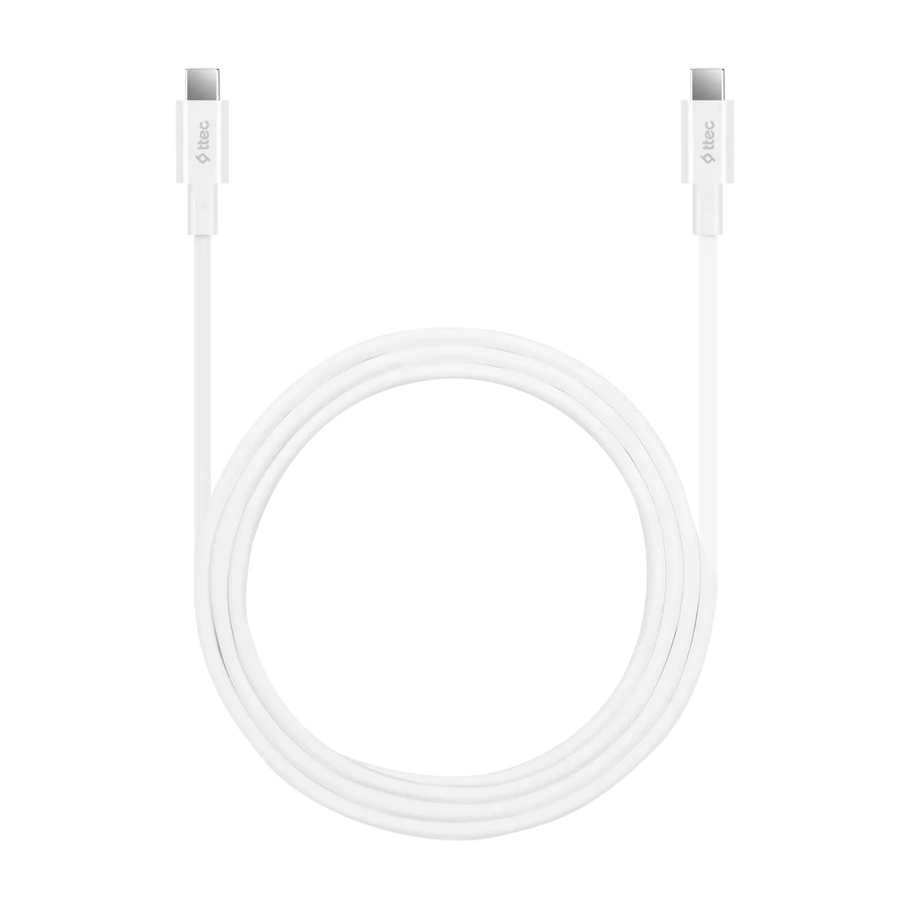 Кабель Ttec USB Type-C - USB Type-C (M/M), 1.5 м, White (2DK49B)