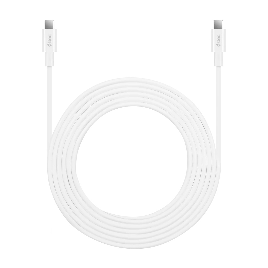 Кабель Ttec USB Type-C - USB Type-C (M/M), 3 м, White (2DK48B)