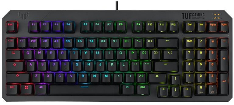 Клавiатура Asus TUF Gaming K3 Gen II Opti-Mech RGB 97key Switches ABS Black (90MP0390-BKMA00)