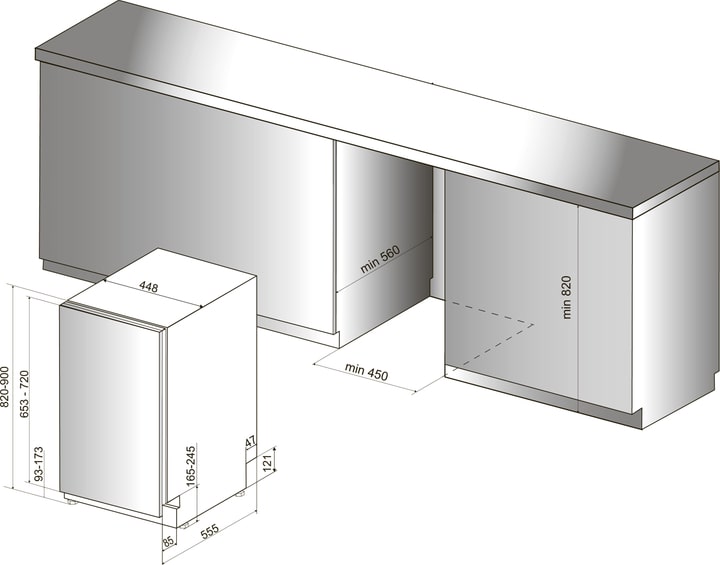 Вбудована посудомийна машина Hotpoint HSIO3O23WFE