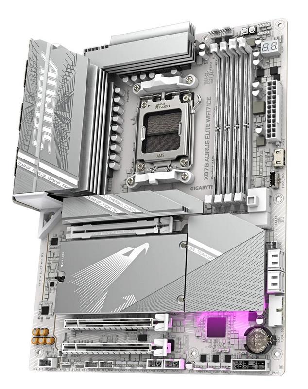 Материнська плата Gigabyte X870 Aorus Elite WiFi7 Ice Socket AM5