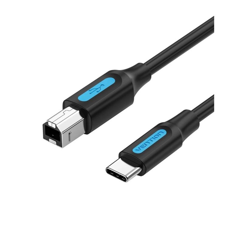 Кабель Vention USB Type-C - USB Type-B, 2 m, Black (CQUBH)