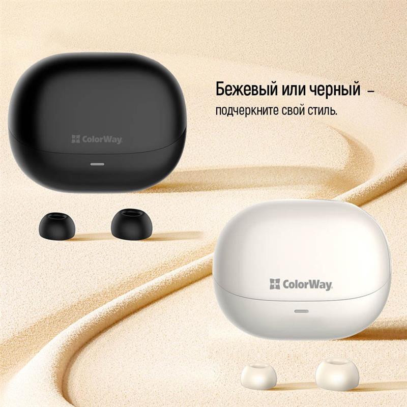 Bluetooth-гарнітура СolorWay Slim TWS-1 Earbuds Long Life Black (CW-TWS1BK1)