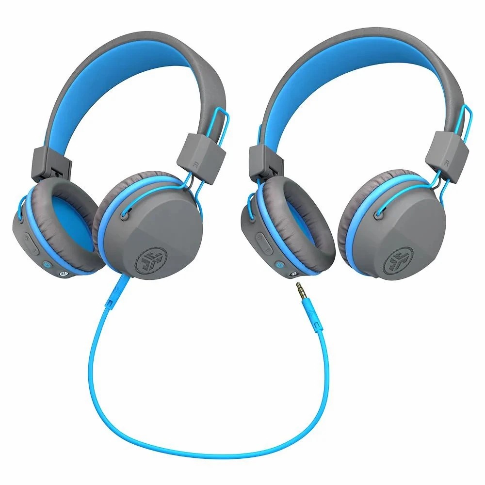 Bluetooth-гарнітура JLab JBuddies Studio Wireless Grey/Blue (IEUHBSTUDIORGRYBLU4)