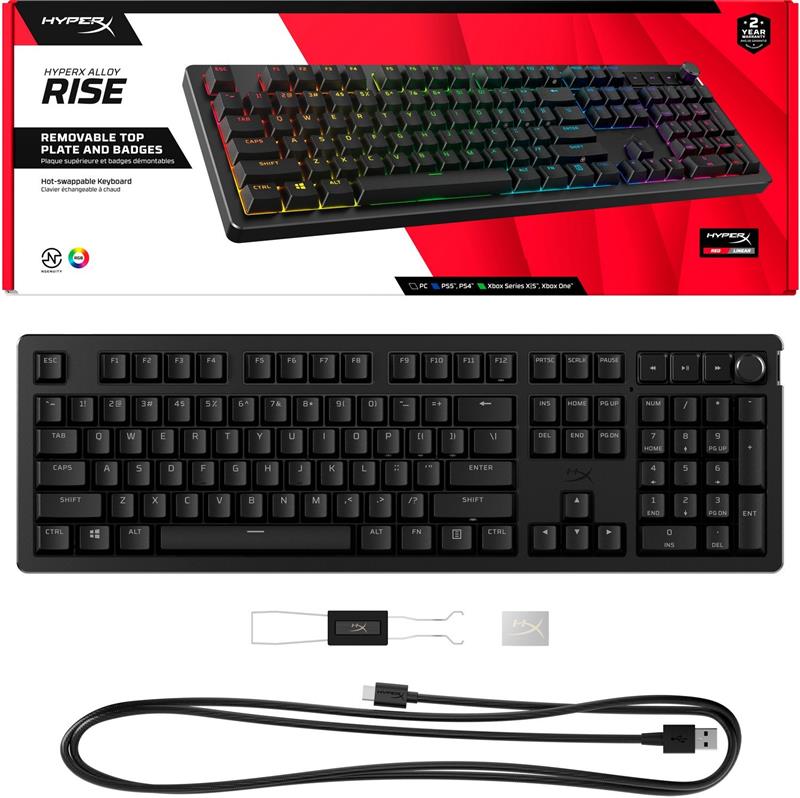 Клавіатура HyperX Alloy Rise PBT HX Red Black (7G7A3AA)