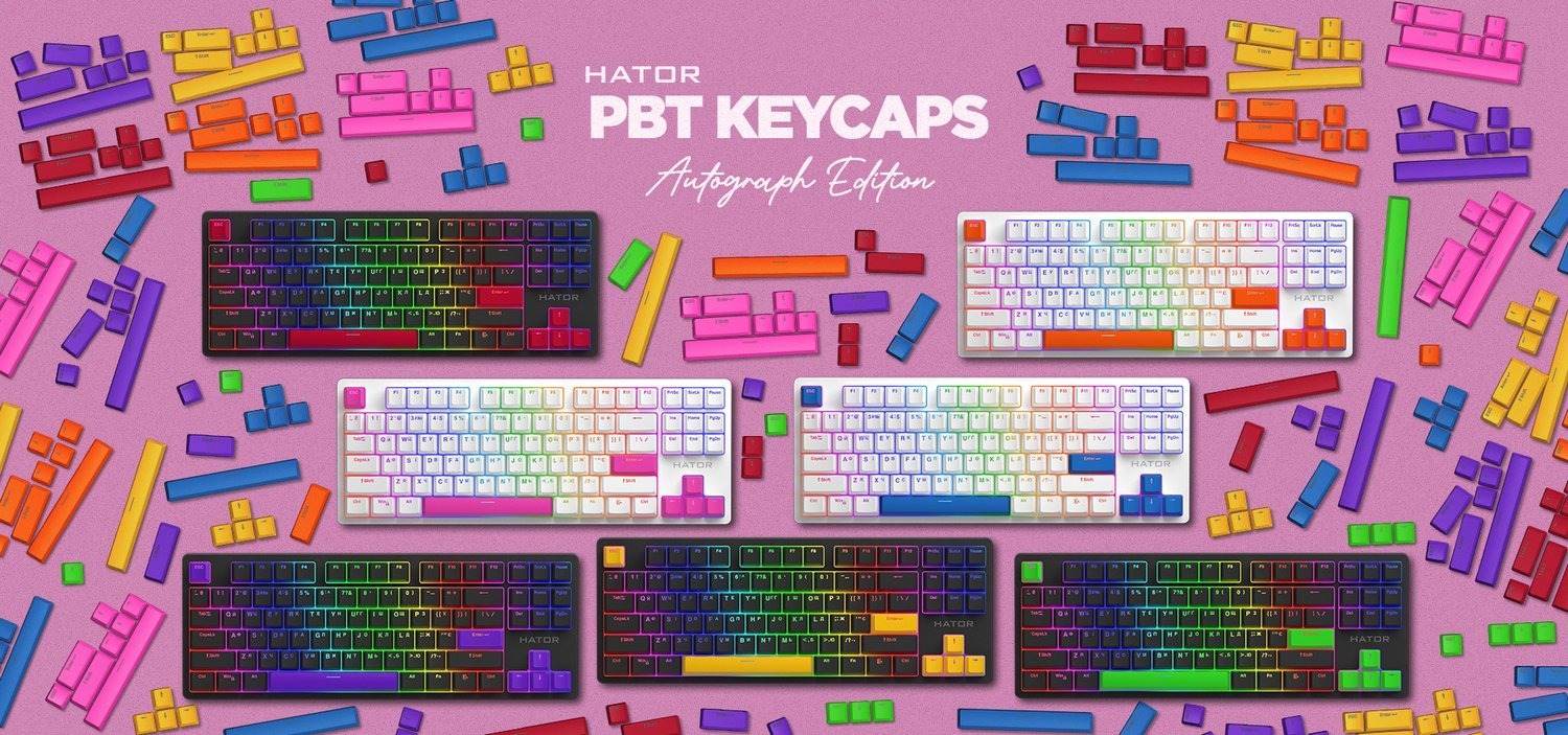 Набір кейкапів Hator PBT Keycaps Autograph Edition Lime Green (HTS-710)