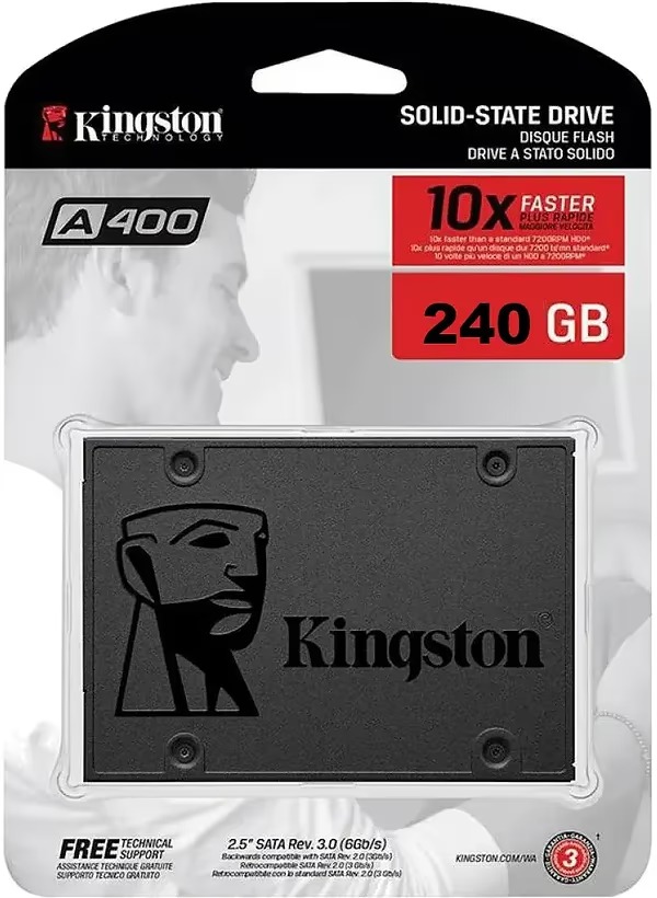 Накопичувач SSD  240GB Kingston SSDNow A400 2.5" SATAIII TLC (SA400S37/240G)