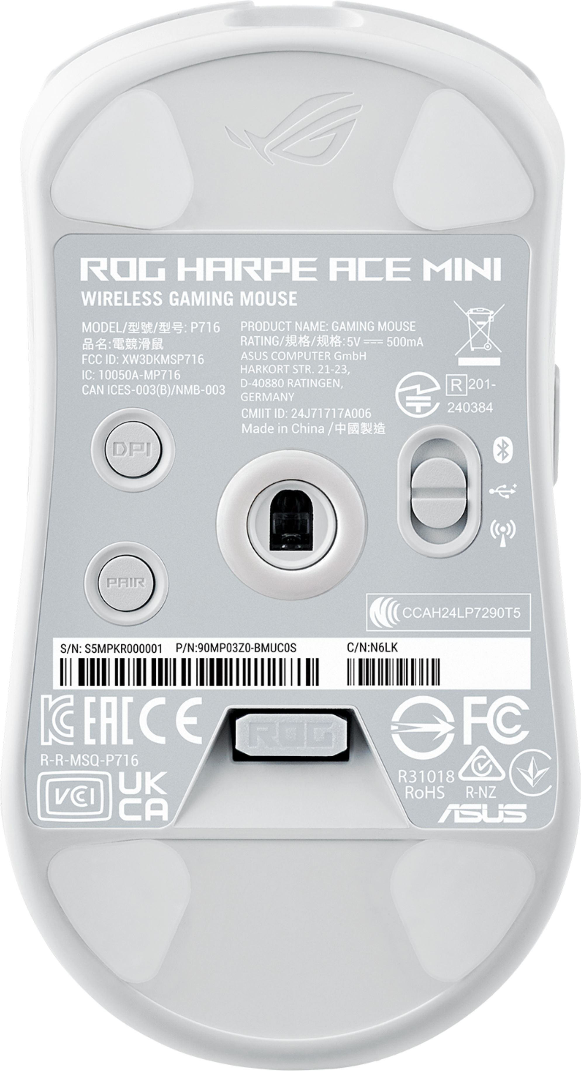 Миша бездротова Asus ROG Harpe Ace Aim Mini White (90MP03Z0-BMUA10)