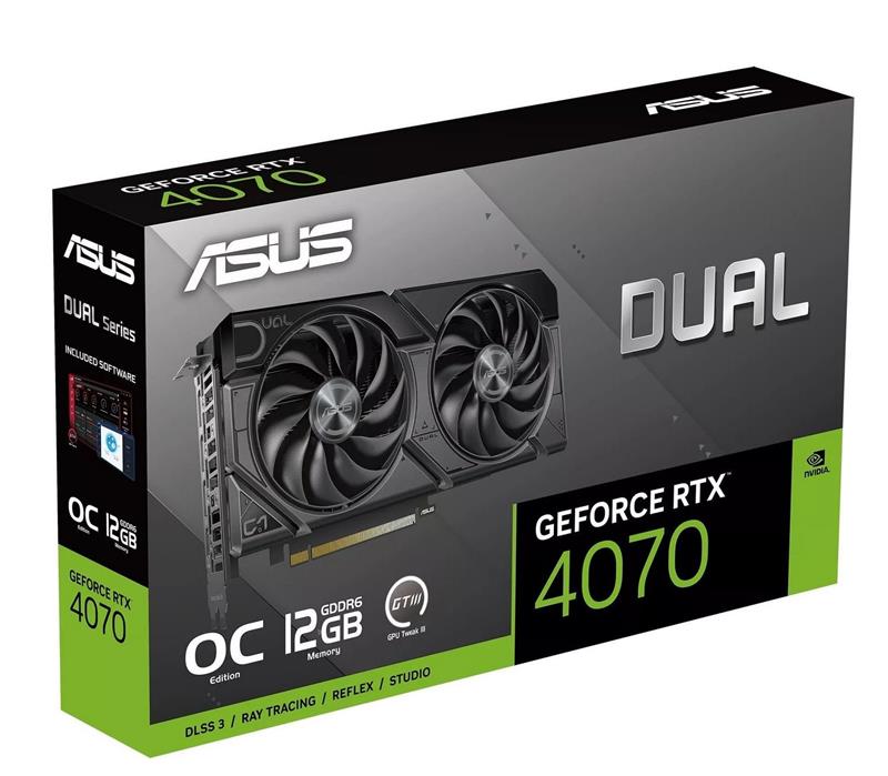 Відеокарта GF RTX 4070 12GB GDDR6 Dual EVO OC Asus (DUAL-RTX4070-O12GD6-EVO)